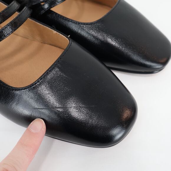 Madewell The Greta Double Strap Ballet Flat True Black Size 8 NWOB - Picture 9 of 9